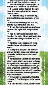 Project: Memory Bookmark (Psalm 139)