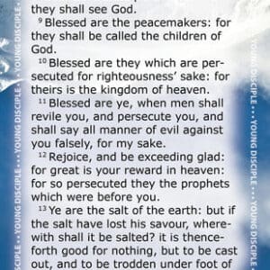 Project: Memory Bookmarks (Matthew 5:1-18, set of 10)