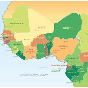 Map of West-Central Africa (22" x 34")