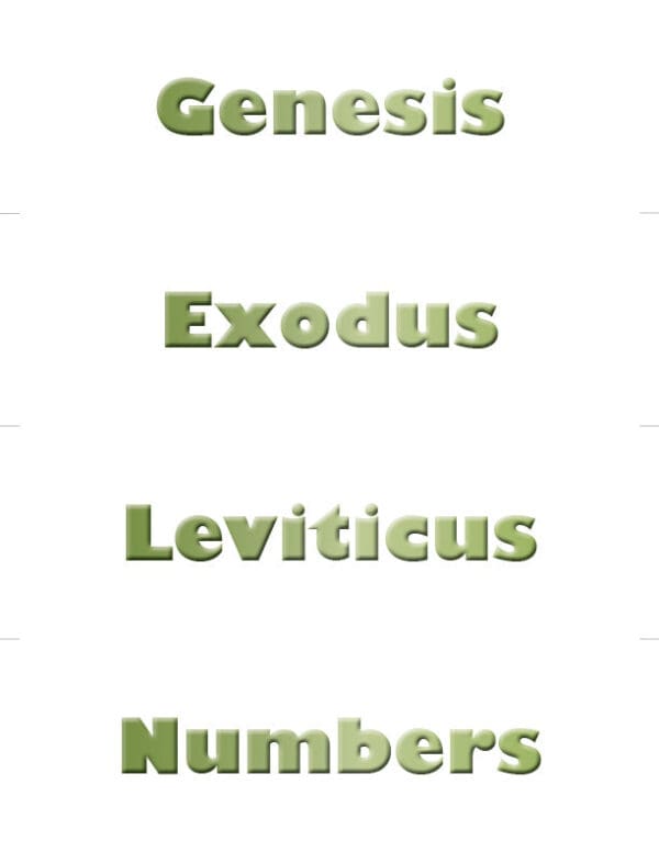 Books of the Bible Set in color