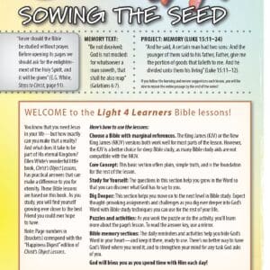 Christ Object Lessons—Light 4 Learners
