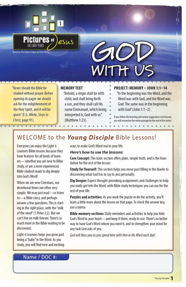 Pictures of Jesus—Light 4 Learners