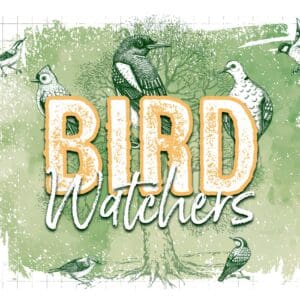 Door Sign in Color: Bird Watchers