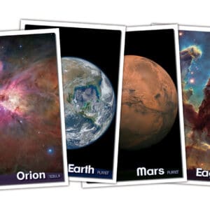 Space Scenes posters, set of eight 12 x 18" color posters