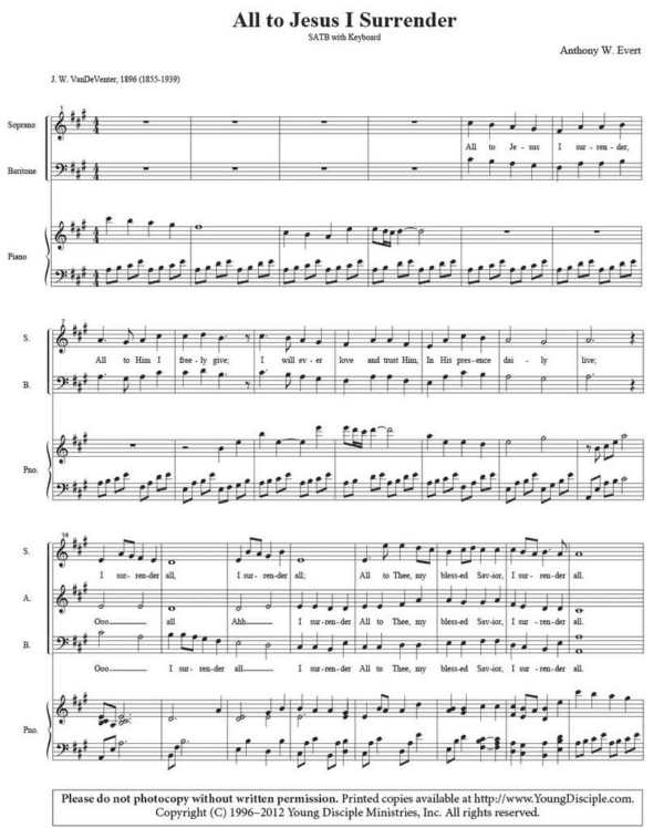 All To Jesus I Surrender (SAB) - Image 3