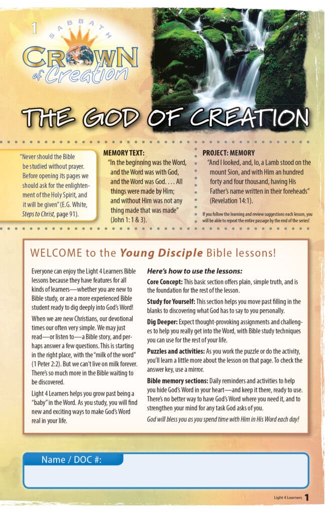 Crown of Creation Lesson 1.indd