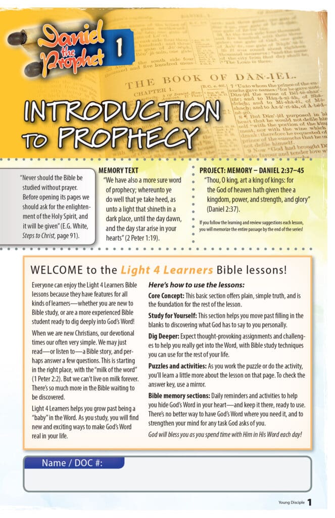 Daniel the Prophet Lesson 1.indd