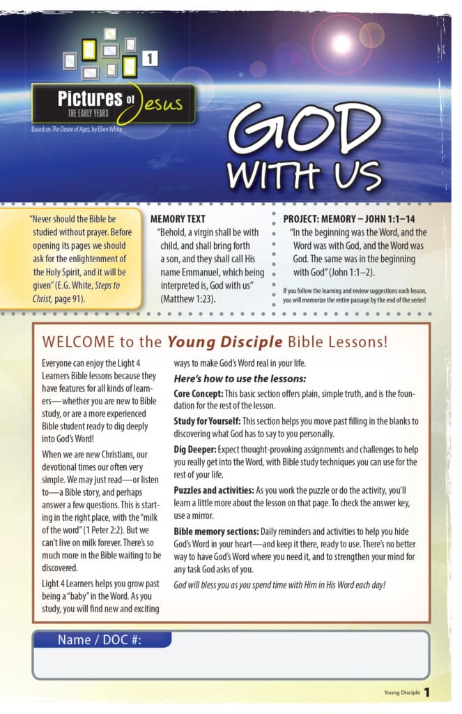 Pictures of Jesus Lesson 1.indd